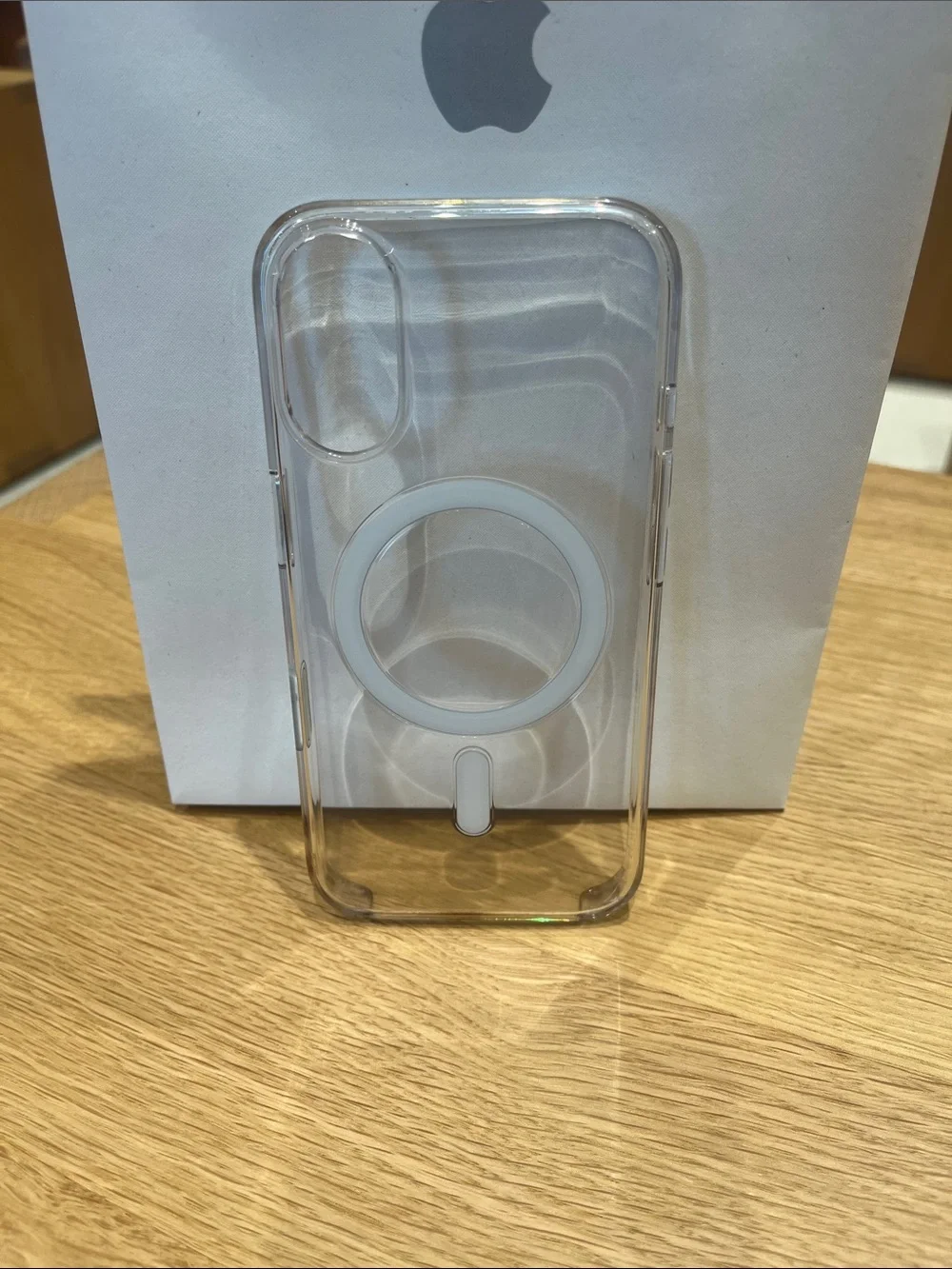 Apple Clear iPhone Case with White MagSafe Ring